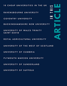 10 cheap universities in the UK