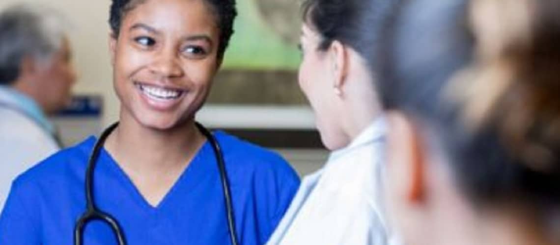 Image of a nursing student working in Canada.